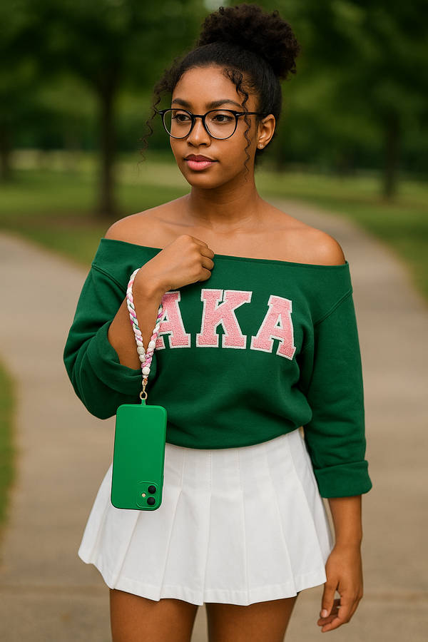 AKA Phone Strap with Pearls