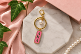AKA Tag Keychain with Pearl