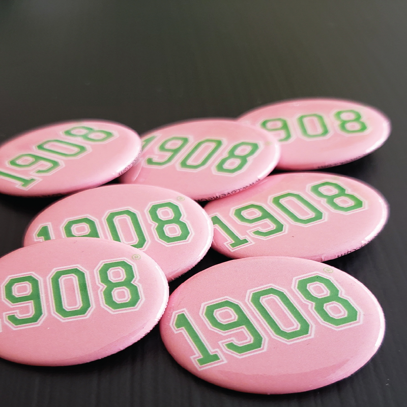 AKA Pink 1908 Button