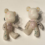 Glow-In-The-Dark, Large Teddy Bear (White/Star) Shoe Charm