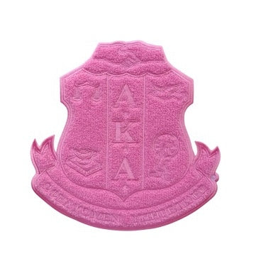 Pink Chenille Shield Patch