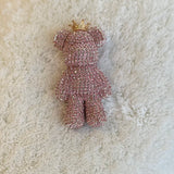 Pink Rhinestone Bear Shoe Charm