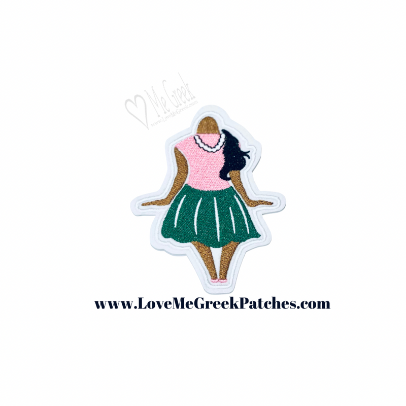 Alpha Kappa Alpha AKA Sorority Shield Embroidered Iron-On Patch – Great For Bags, Jackets, Jeans